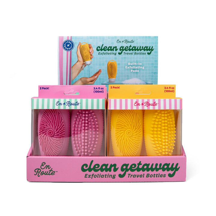 En Route Clean Getaway All-In-One Scrub Bottles