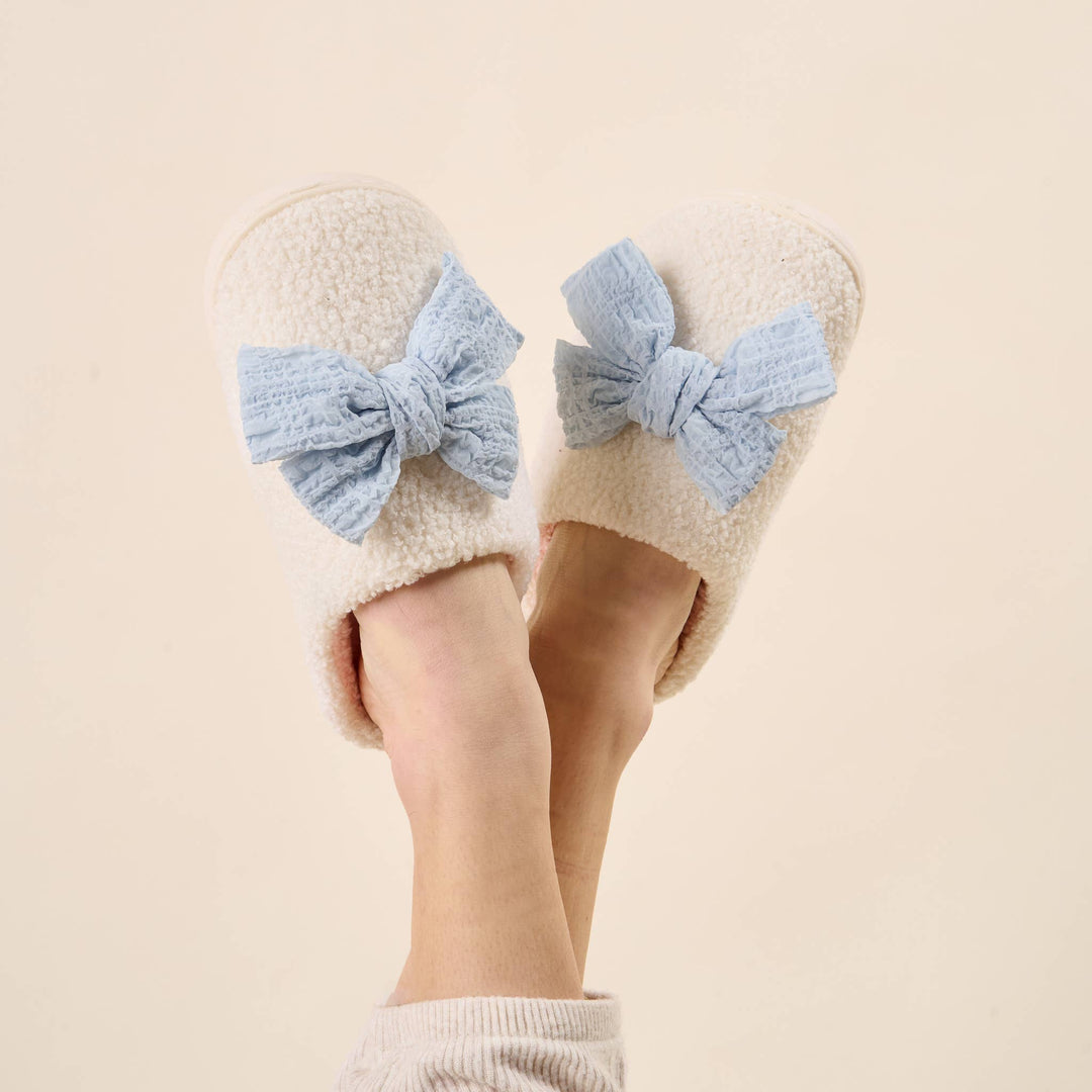 Fuzzy Slippers-Betty Bow