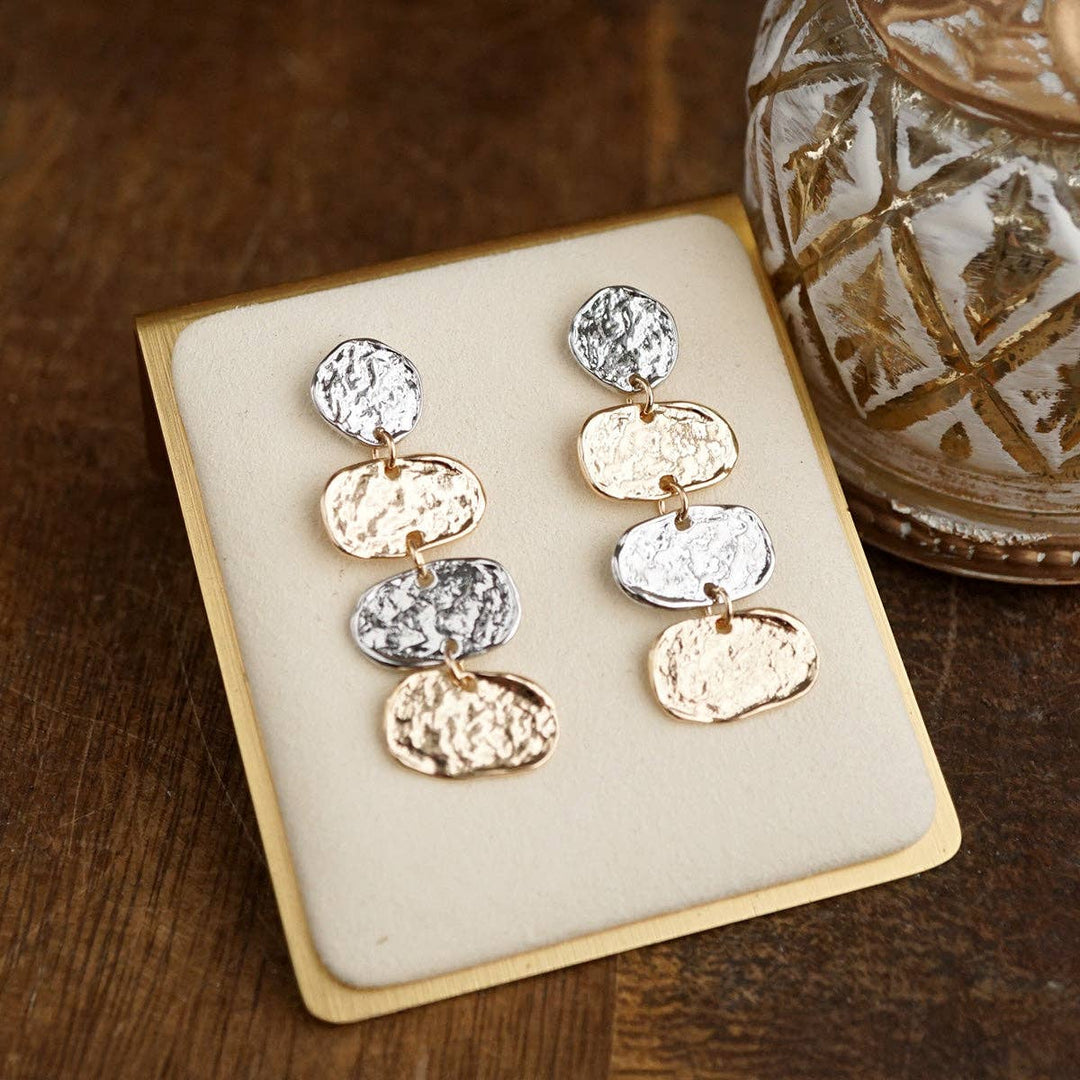 Elliptic Trio Drop Earrings