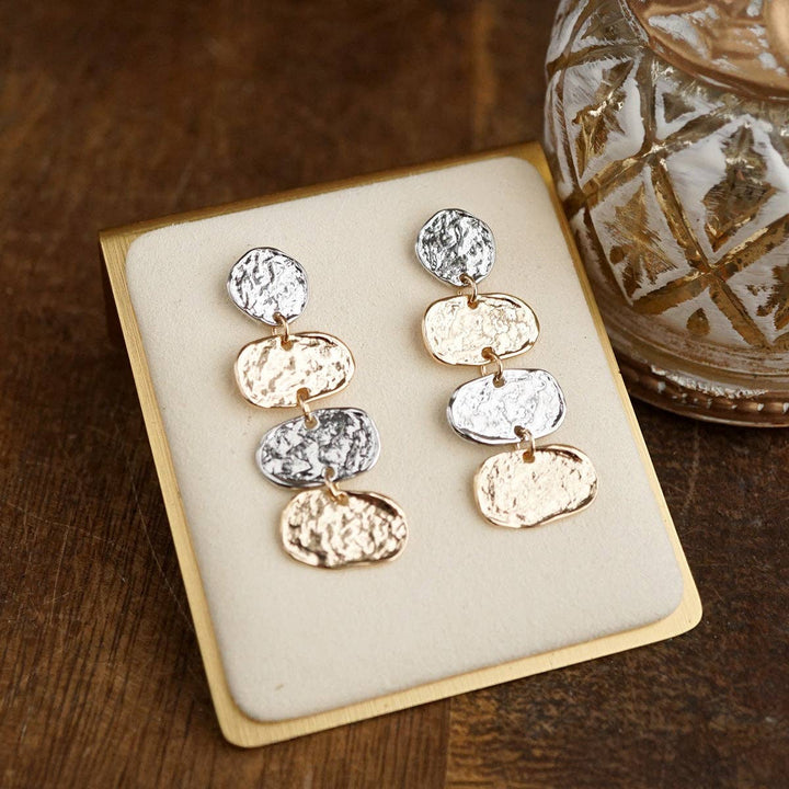 Elliptic Trio Drop Earrings