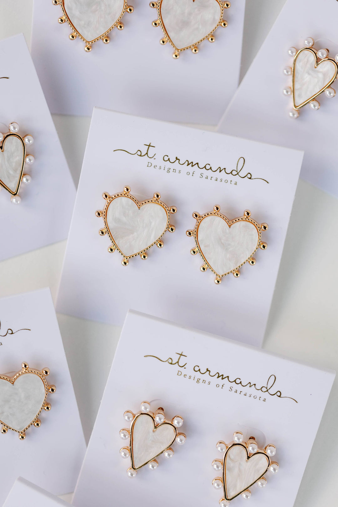 Studded Pink Heart Earrings