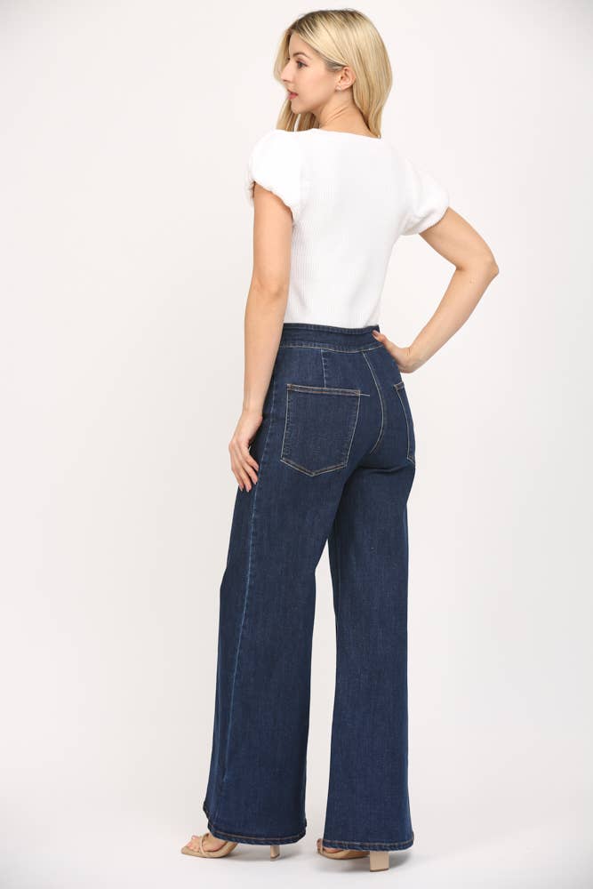 HIGH WAISTED WIDE LEG JEAN