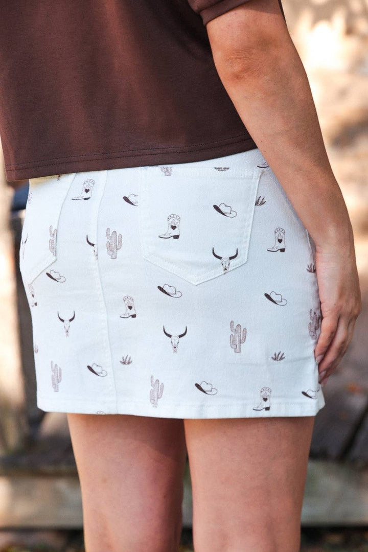 Western Nova Denim Skirt