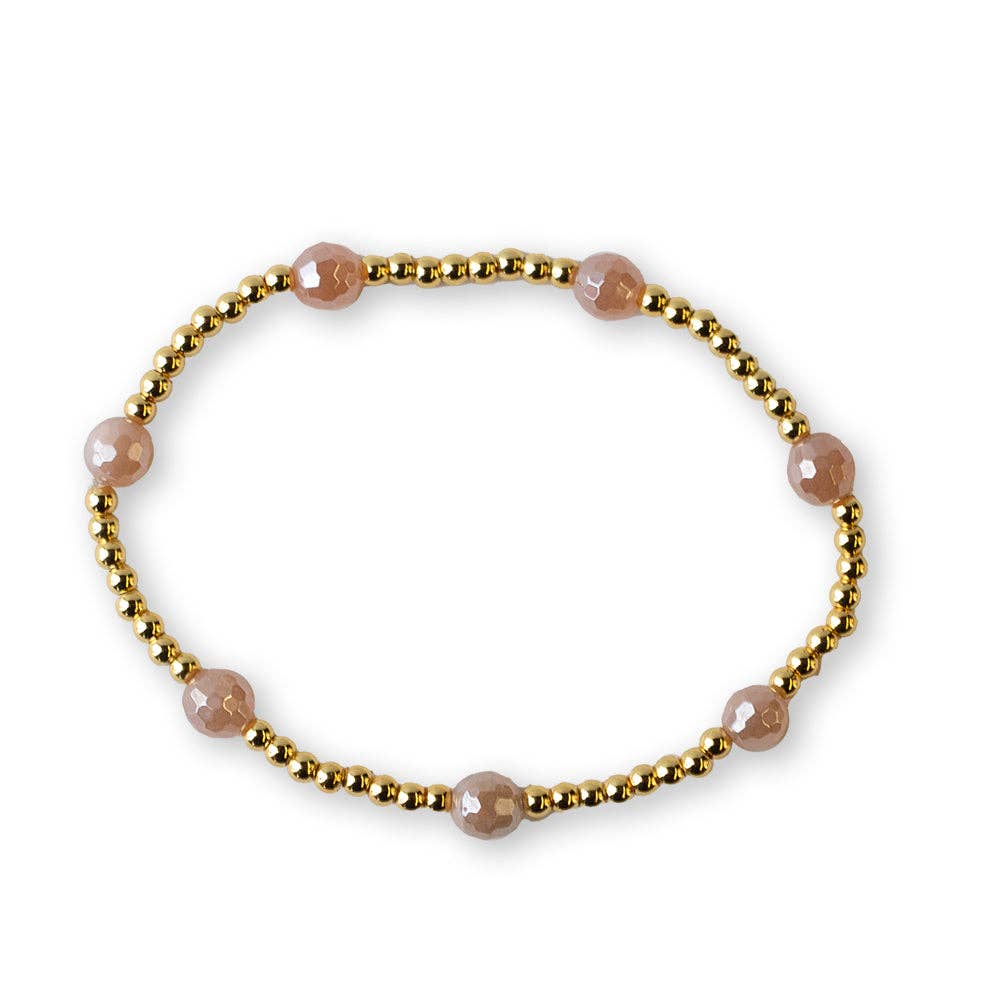 Sunstone Gold Beaded Bracelet