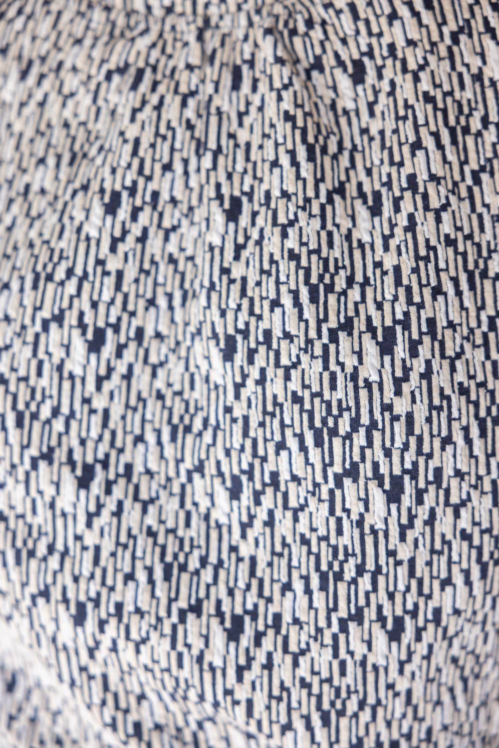 Mixed Pattern Fuzzy Sleeve Top