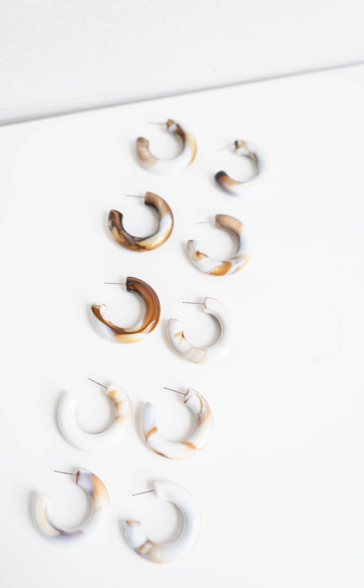 Latte Chunky Hoop Earrings