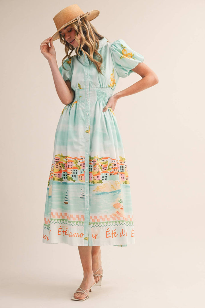 ISLANDS MIDI DRESS