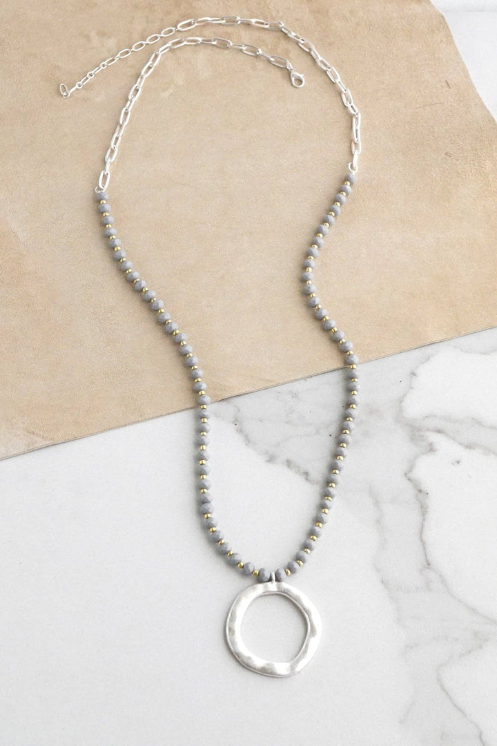 Silver Circle Pendant Necklace