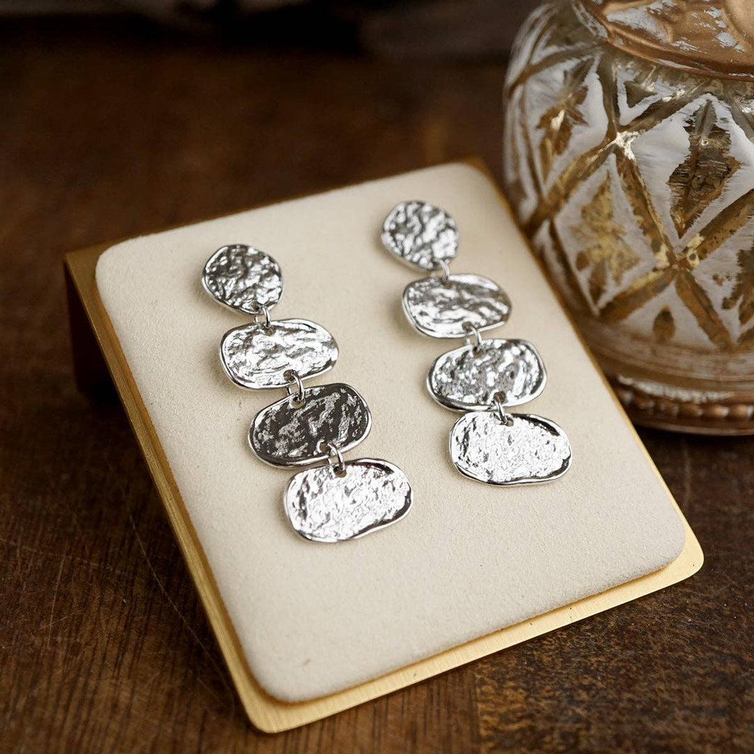 Elliptic Trio Drop Earrings