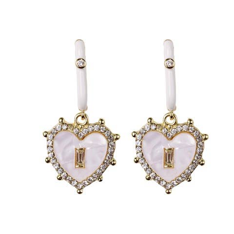 Diamond Capri Heart  Earrings
