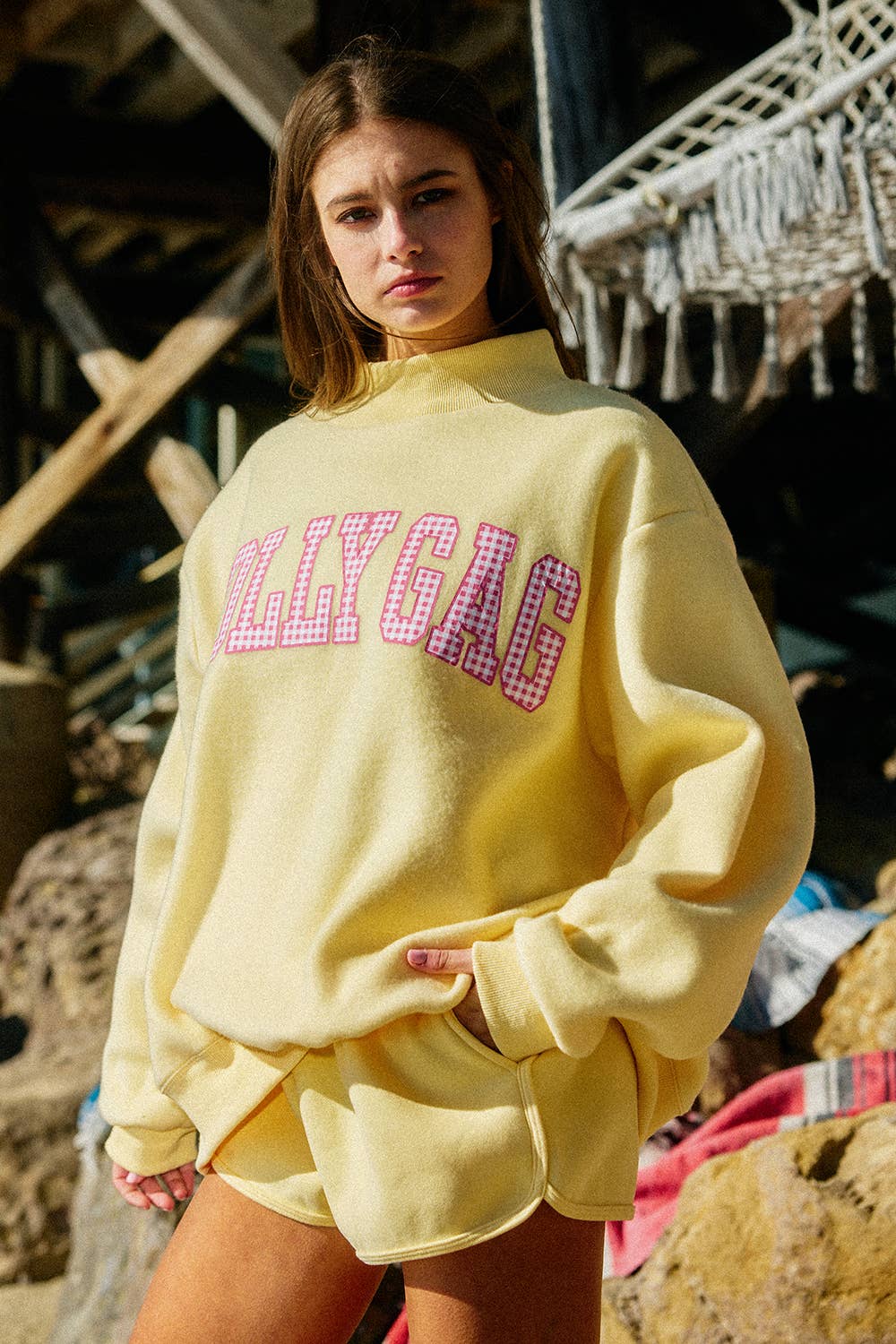 DILLYDALLY Reversible Mockneck Sweatshirt