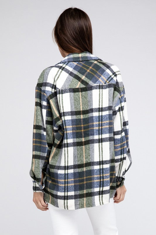 Textured Shirts With Big Checkered Point