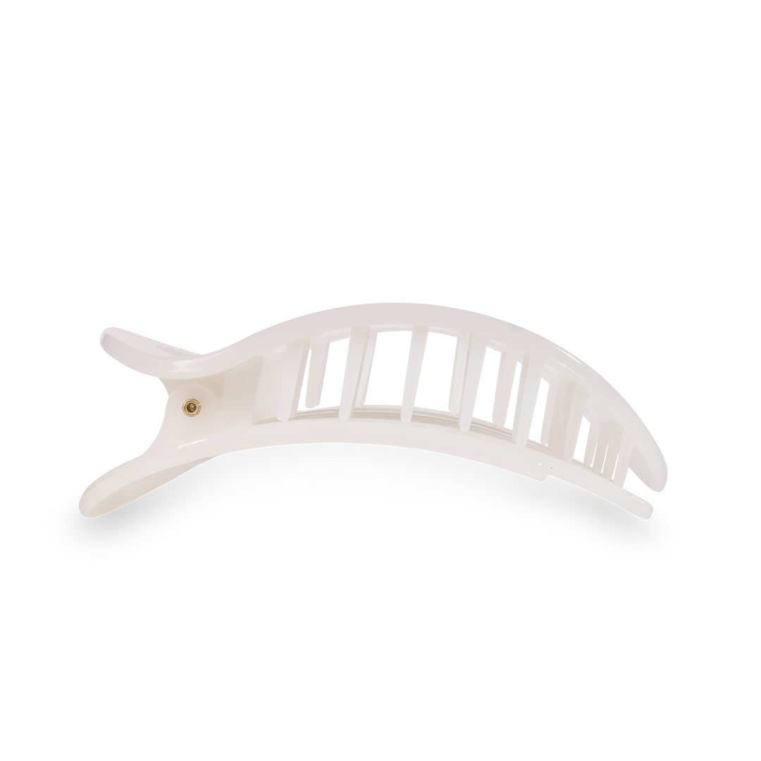 Coconut White Large Flat Round Clip