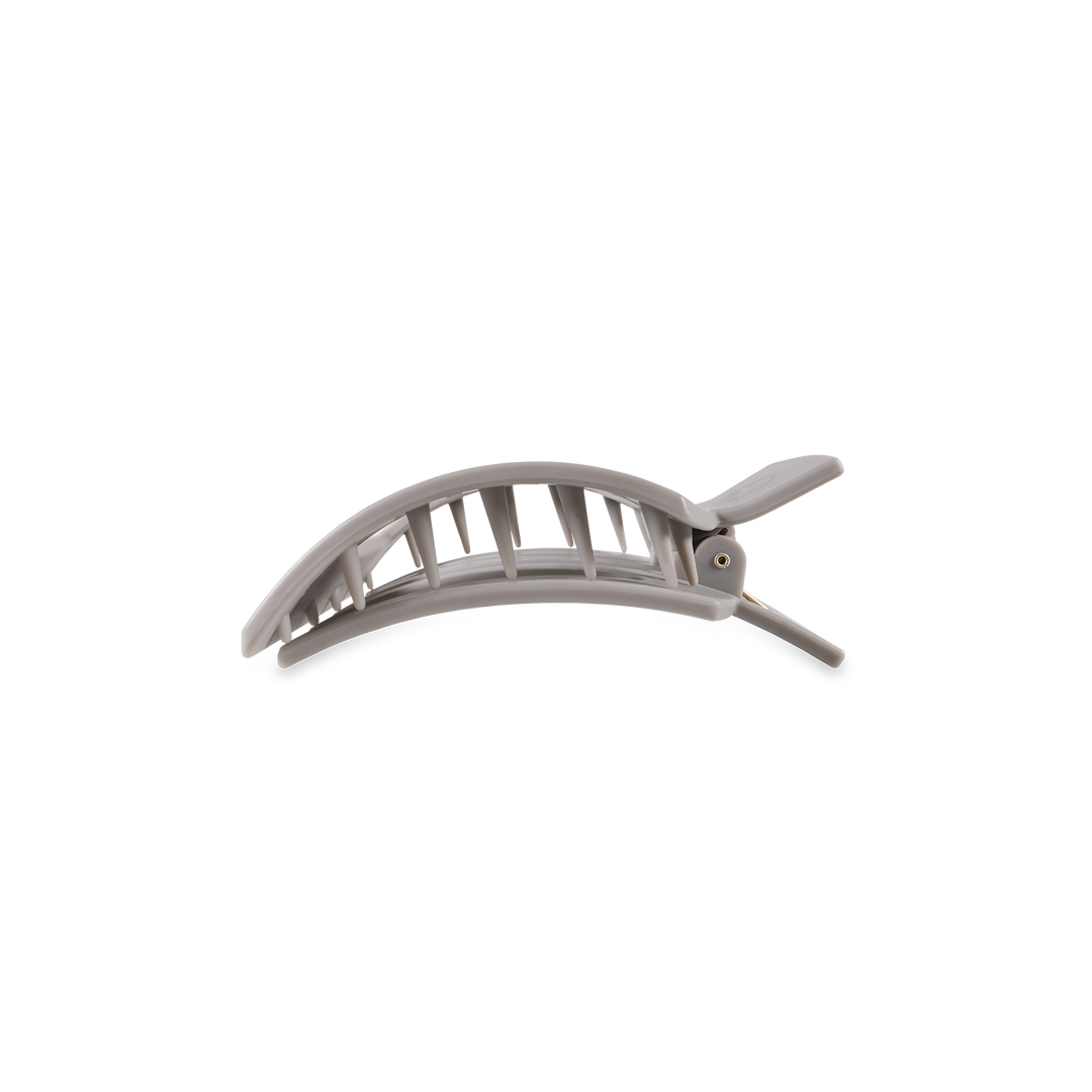 Square Flat Hair Clip | Small | Silver Flames