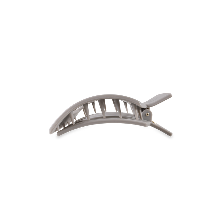 Square Flat Hair Clip | Small | Silver Flames