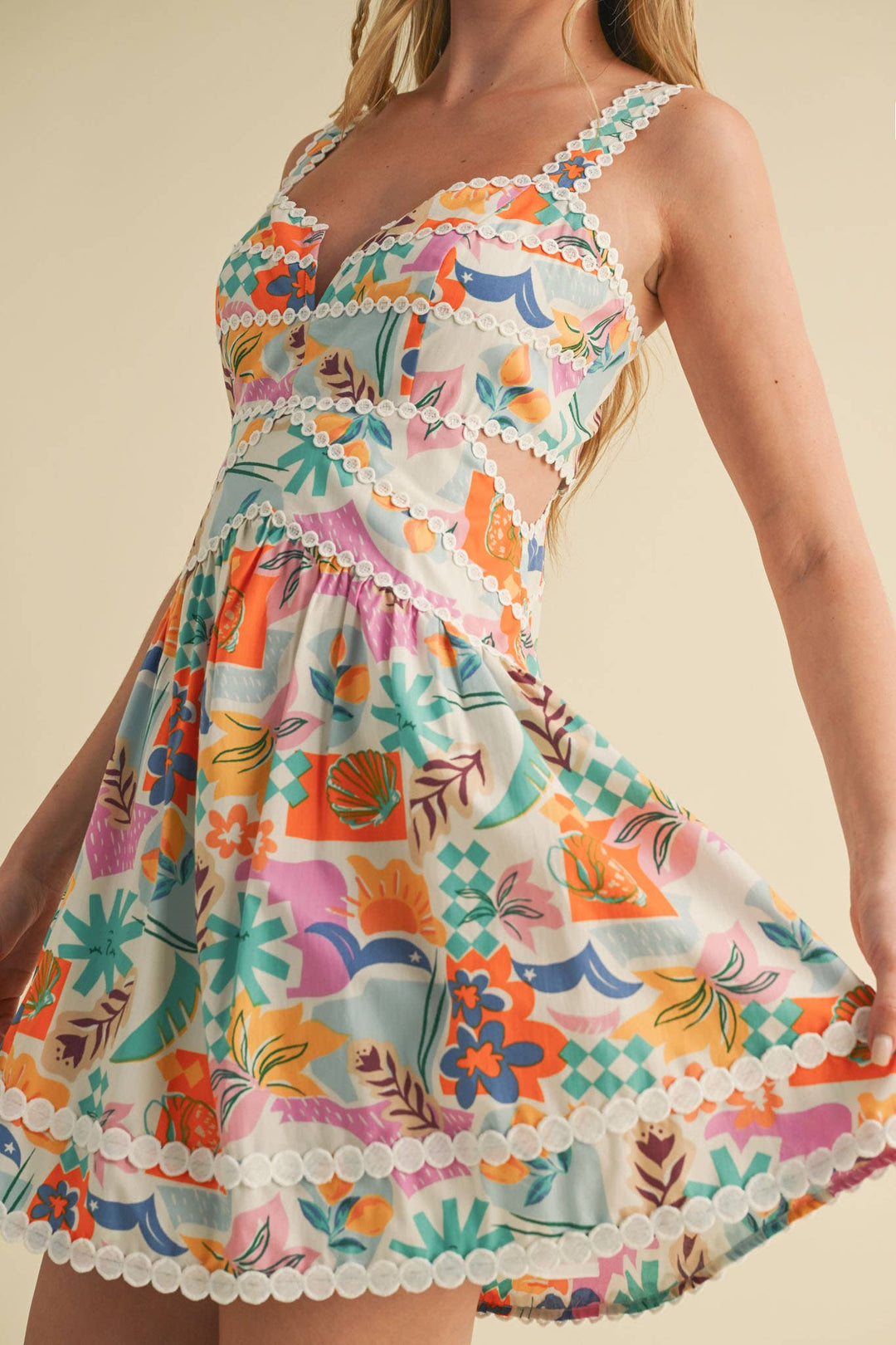 TROPICAL CUT OUT DRESS