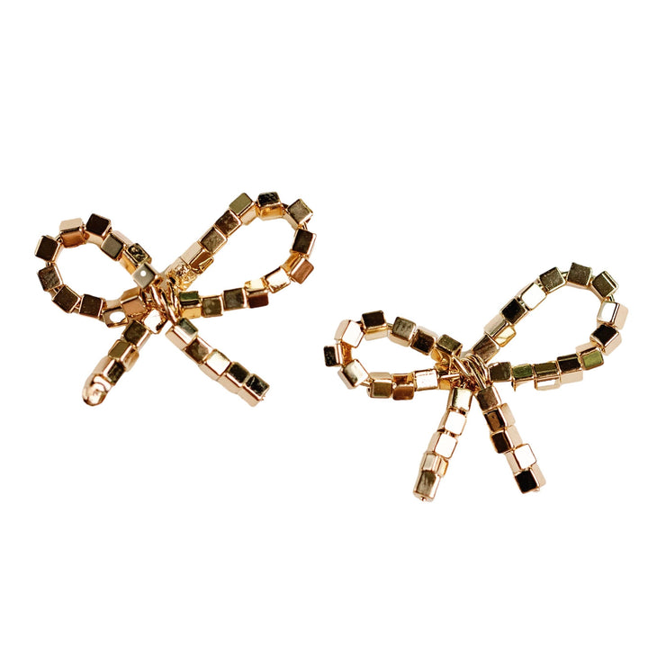 Mini Gold Bow Earrings