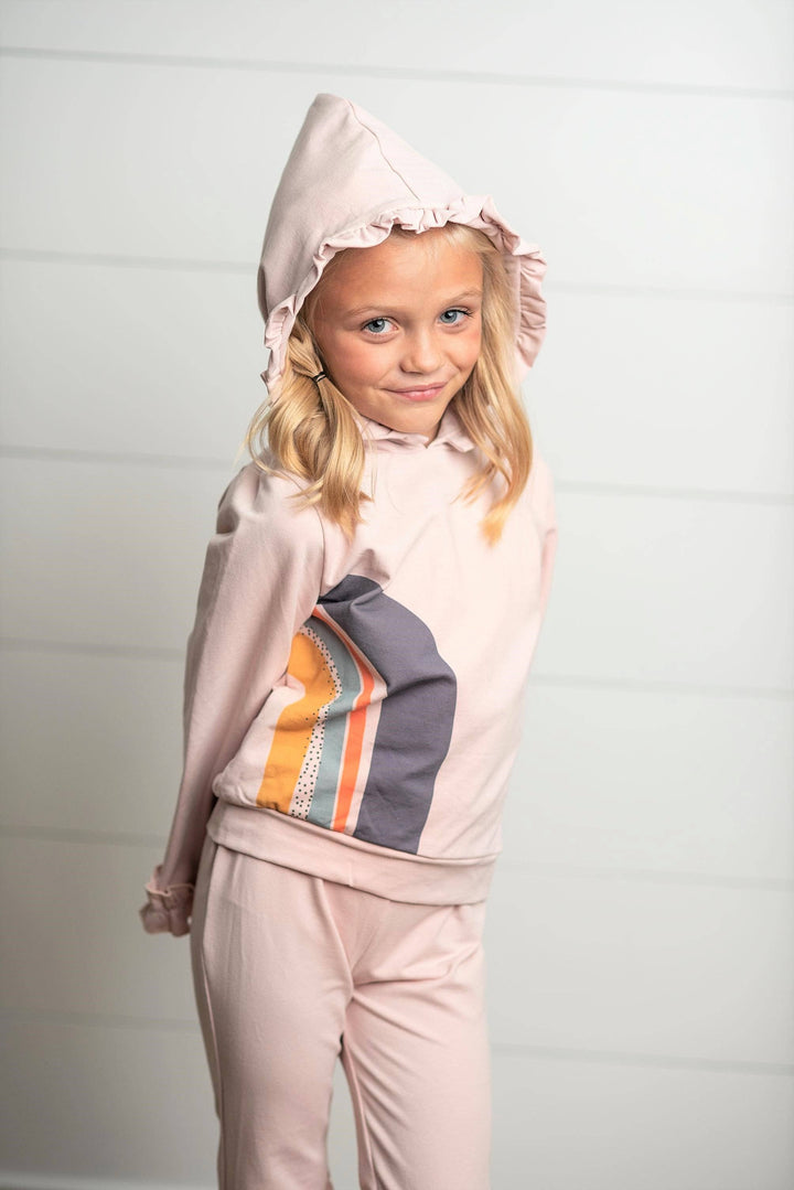 Girl's Ruffle Hooded Set