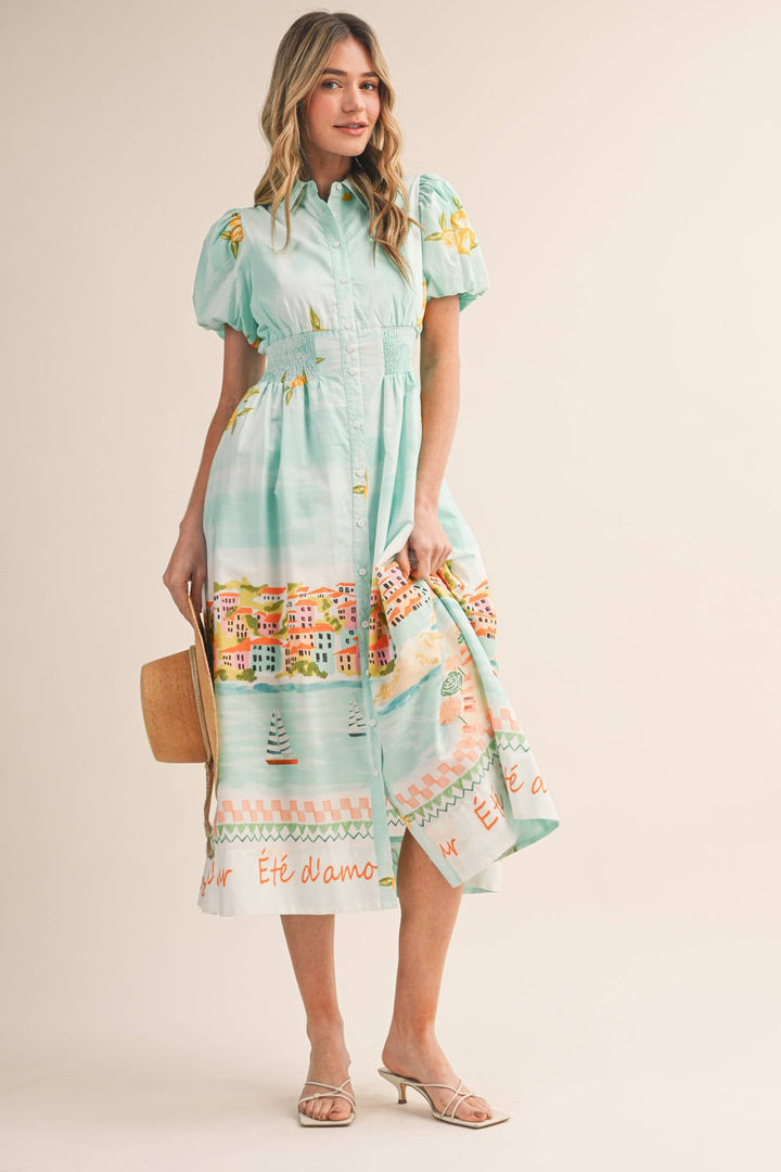 ISLANDS MIDI DRESS