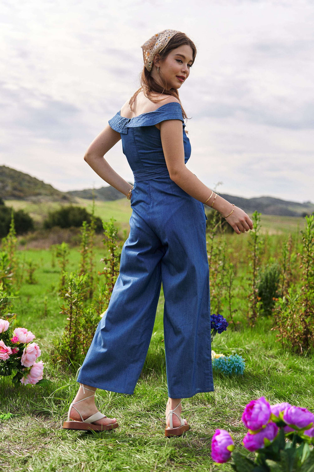 Denim Chambray Jumpsuit