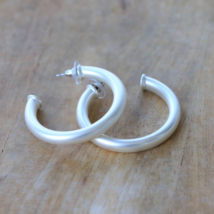Classic Silver Hoops