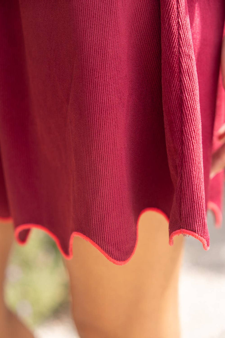 Smock Waist Floral Embroidered Dress