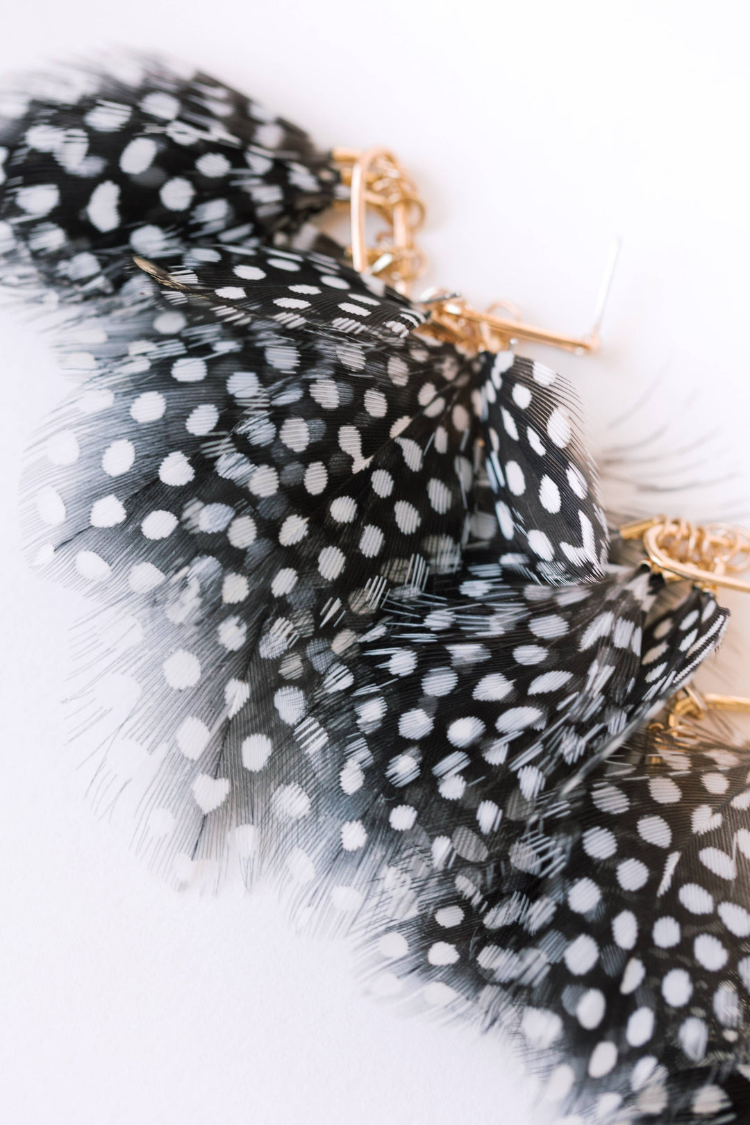 Spotted Feather Earrings