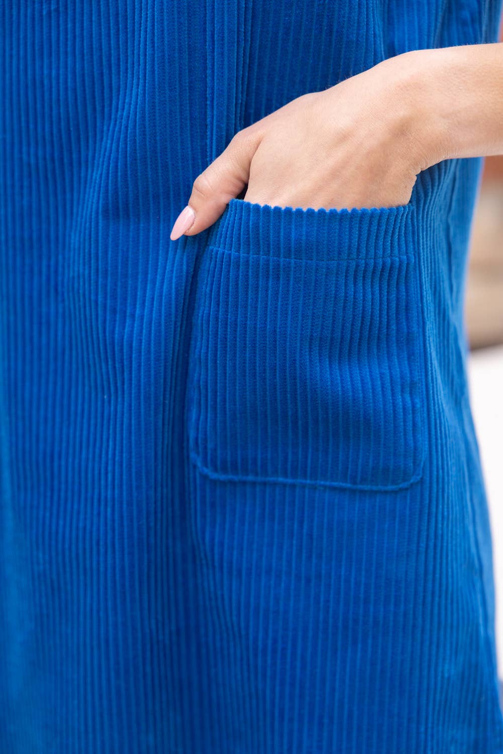 Royal Blue Corduroy Dress