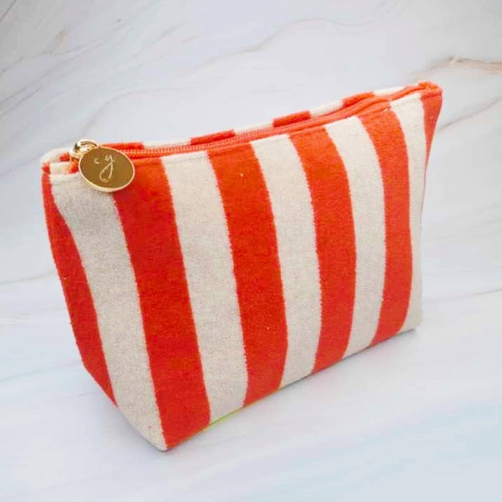 Terry Striped Cosmetic Case