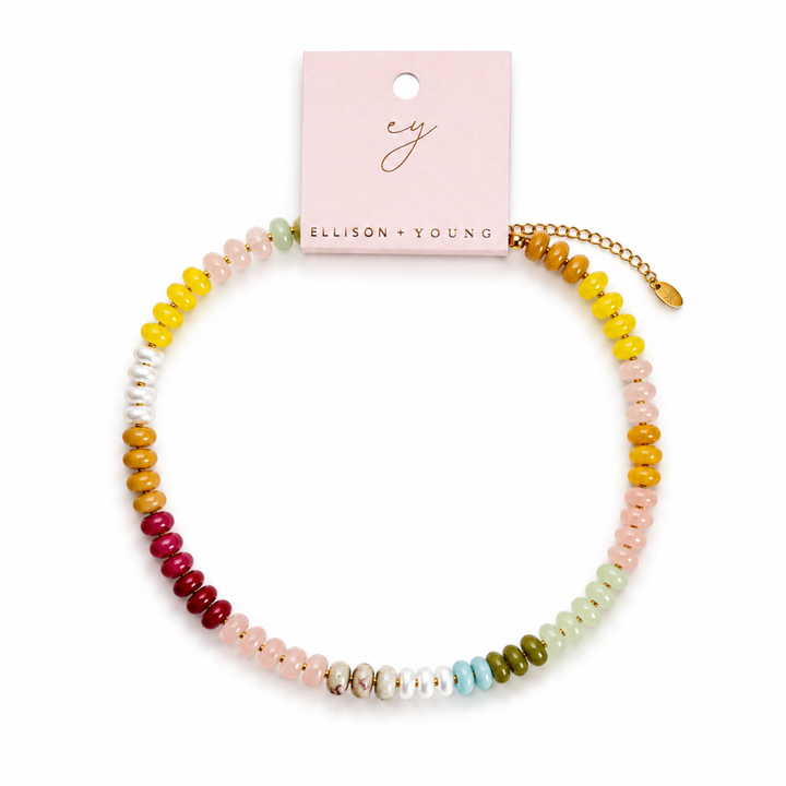 Beaded Necklace – Natural Stone Beads Mix
