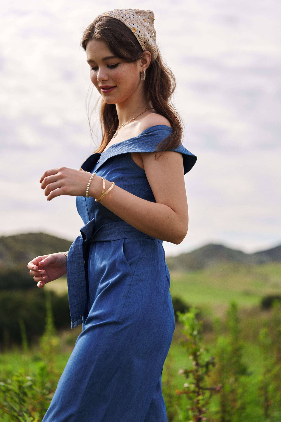 Denim Chambray Jumpsuit