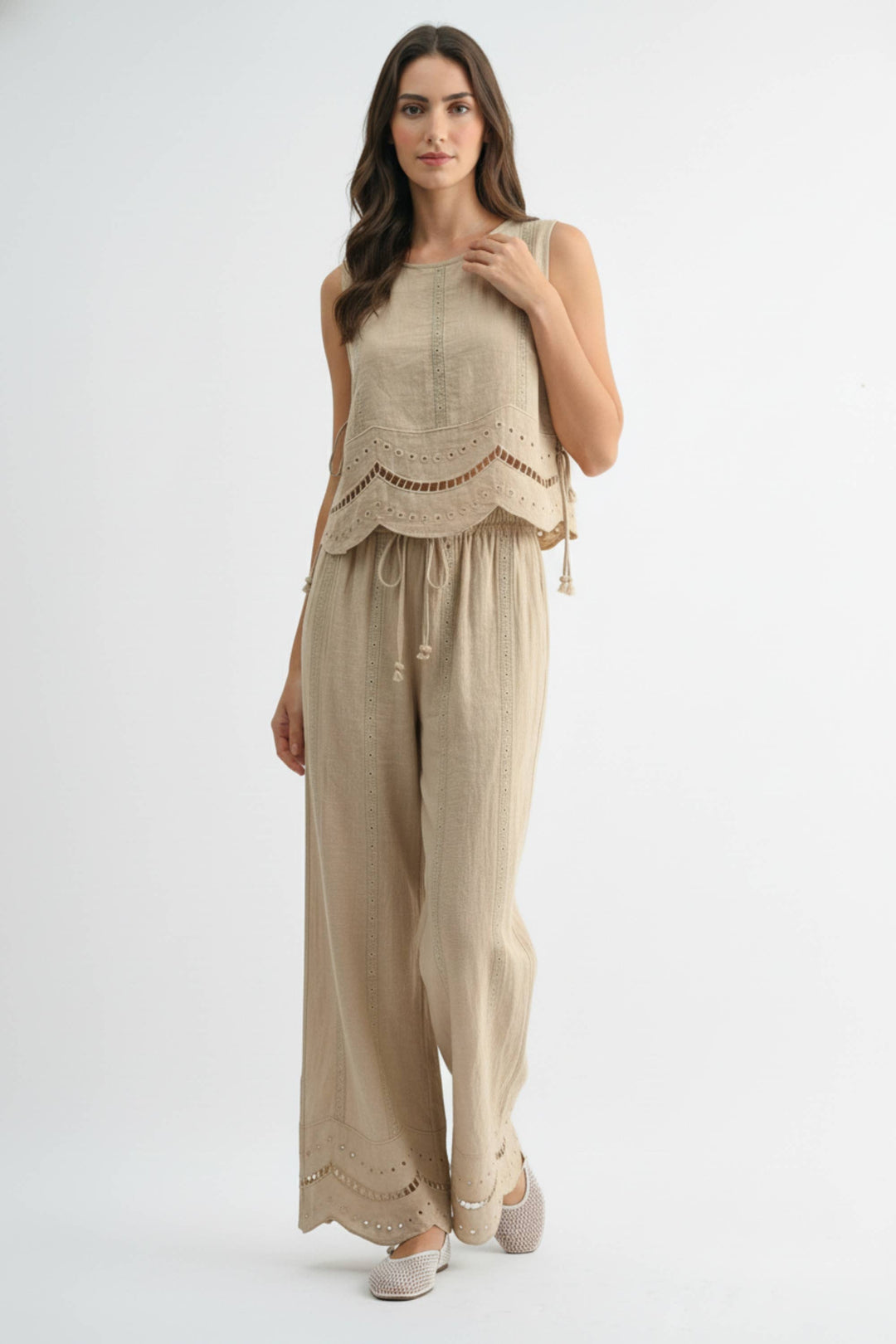 Embroidered Cotton Co-Ord Matching Set