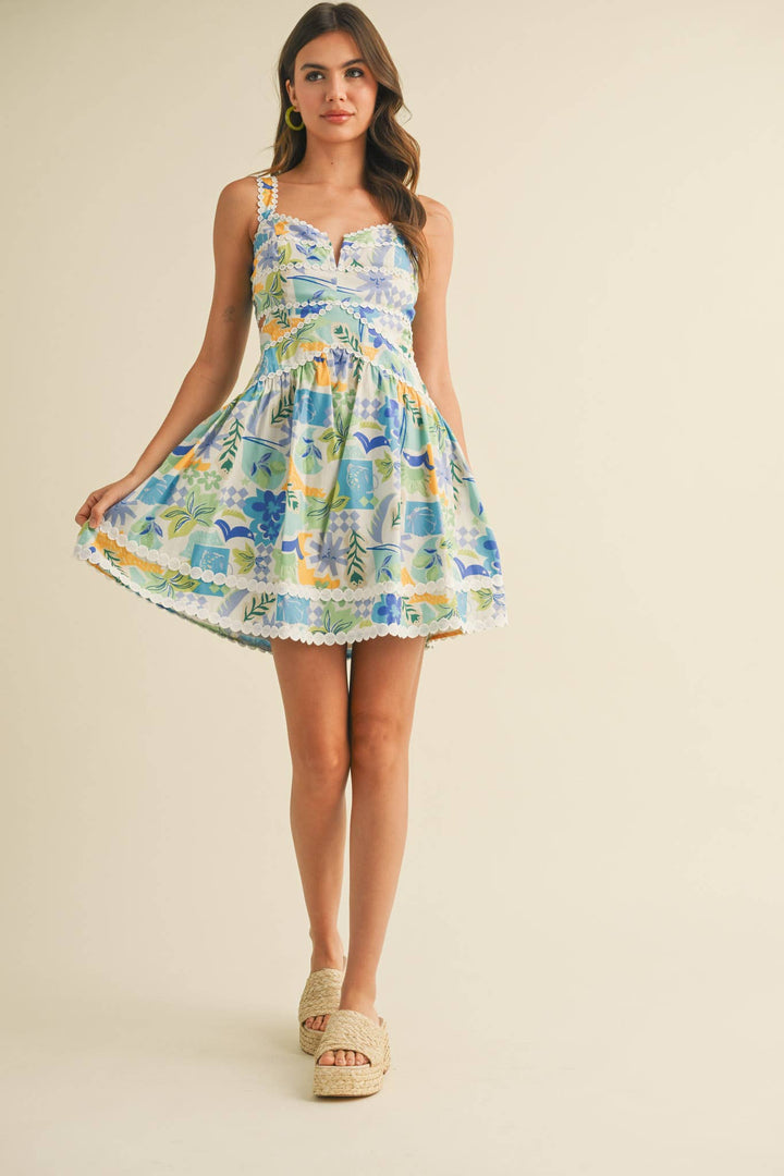 TROPICAL CUT OUT DRESS