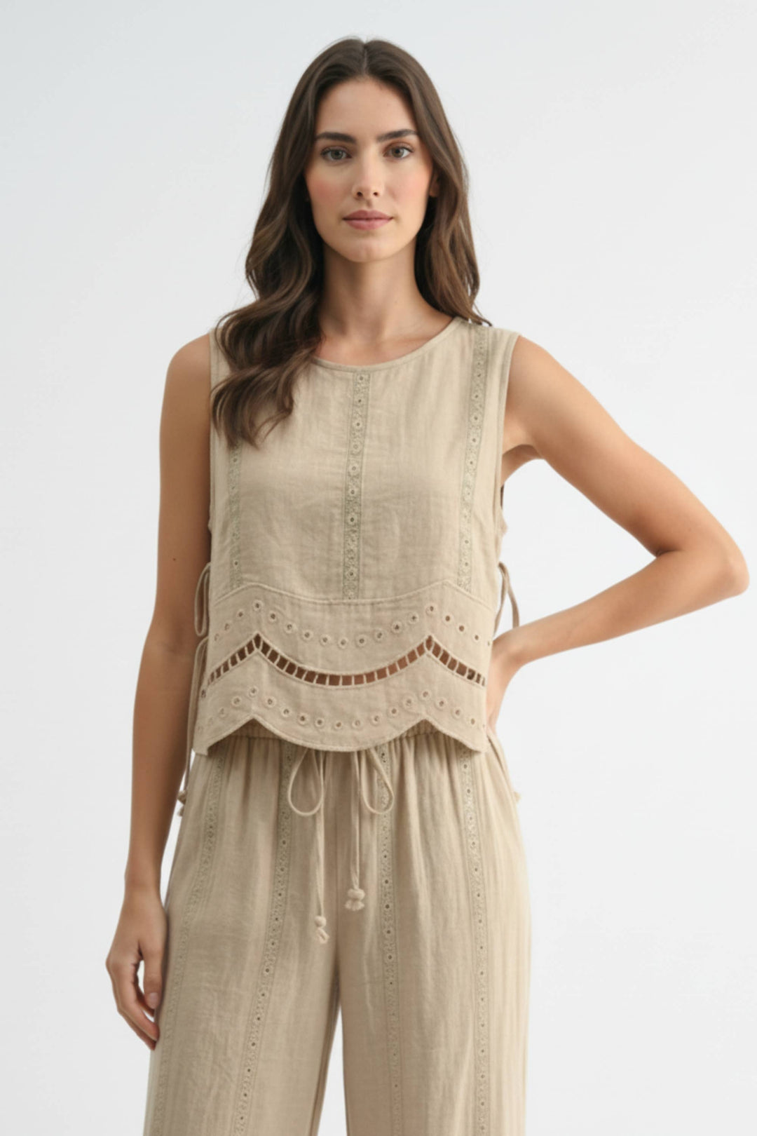 Embroidered Cotton Co-Ord Matching Set