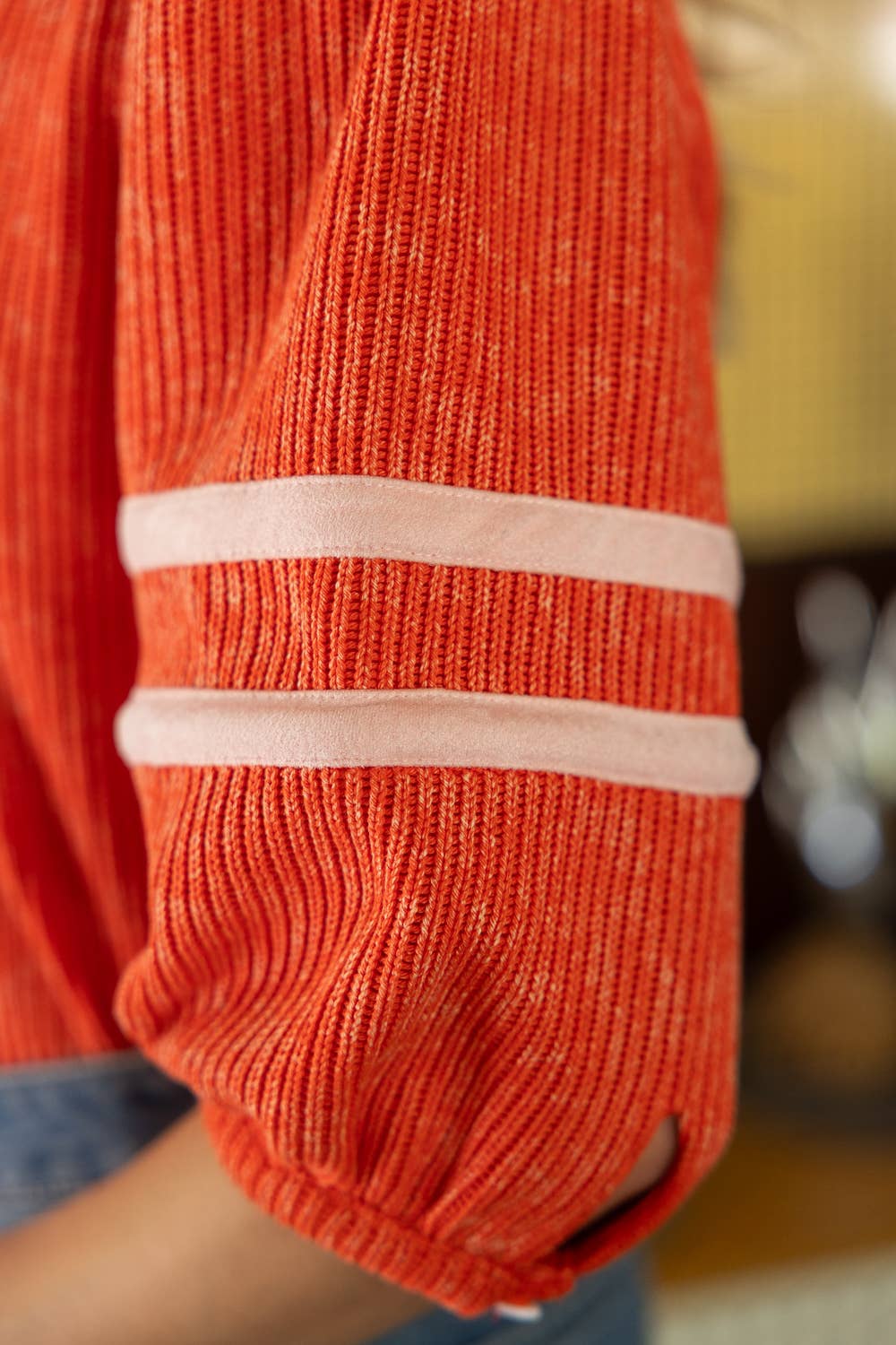 Puff Sleeve Ribbed Top