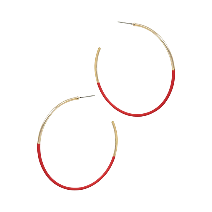 Color Duo/Gold Skinny Hoops