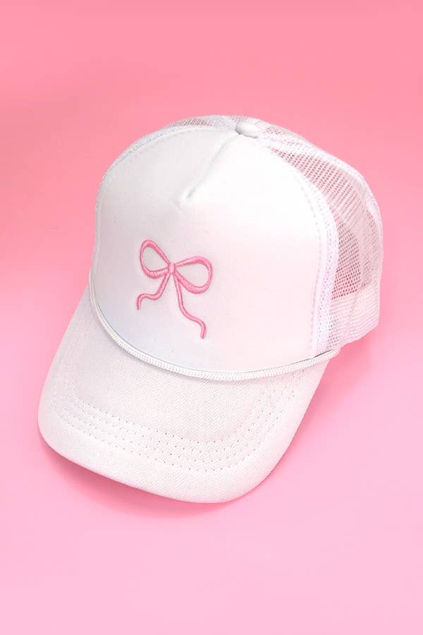 RIBBON BOW TRUCKER HAT