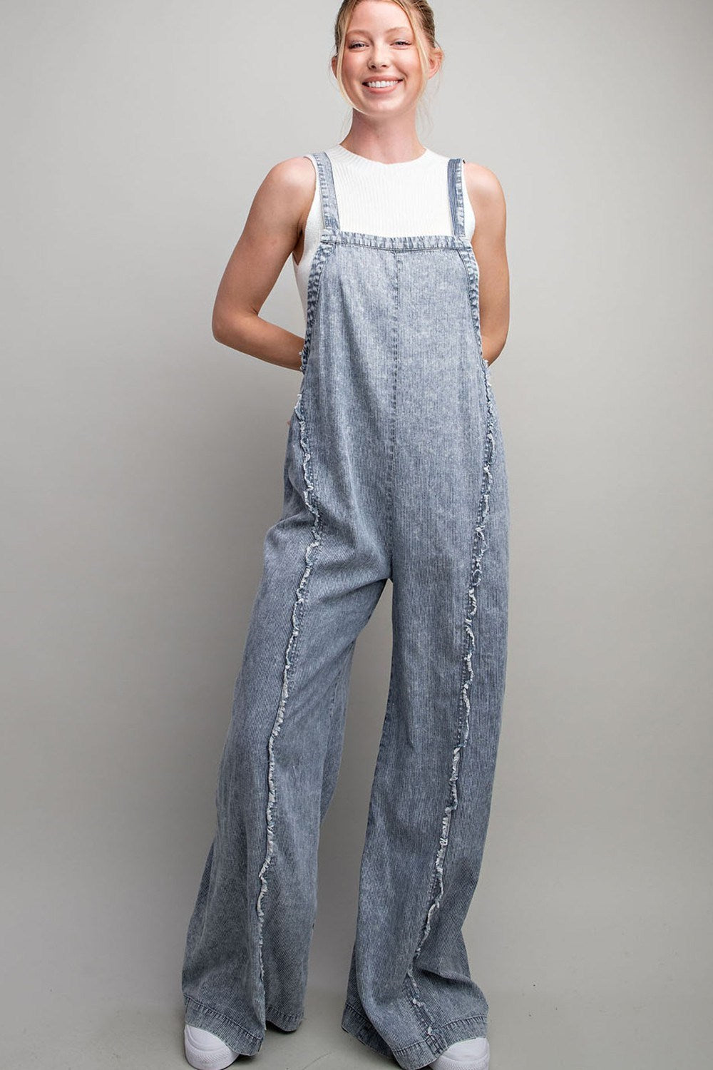 Denim Stripe overalls