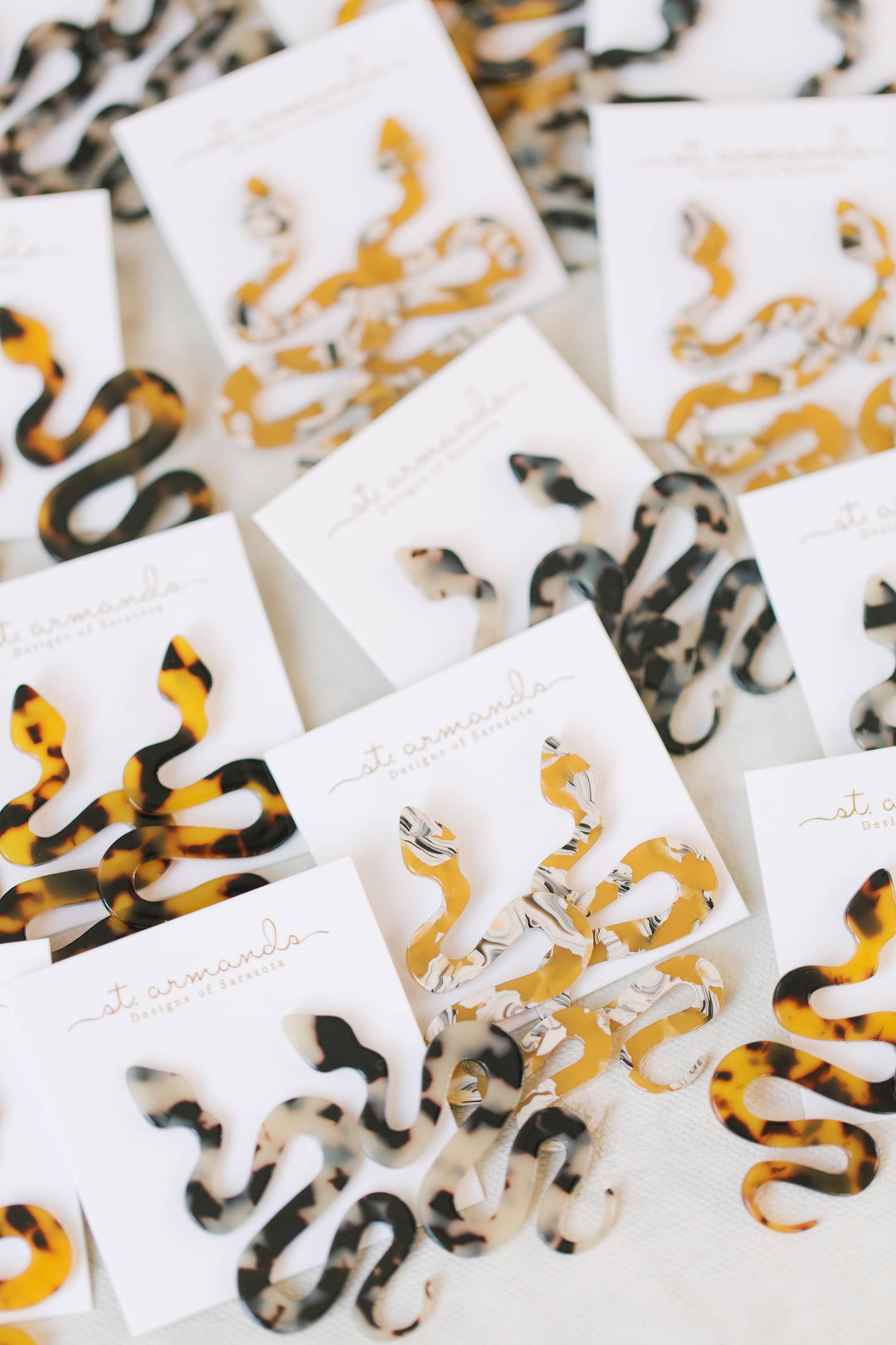 Tortoise Snake Earrings