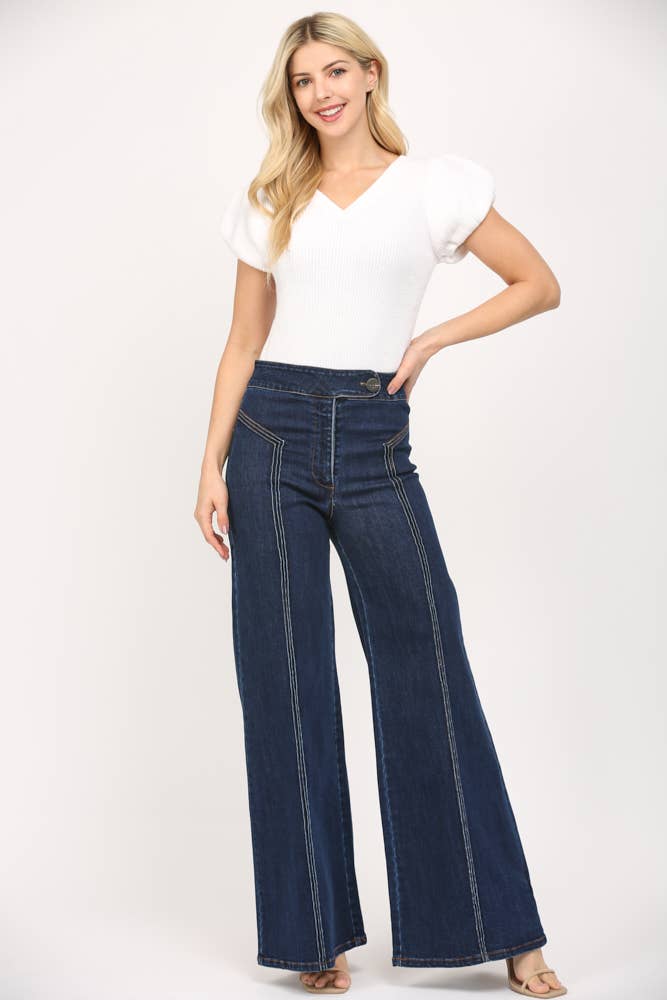 HIGH WAISTED WIDE LEG JEAN