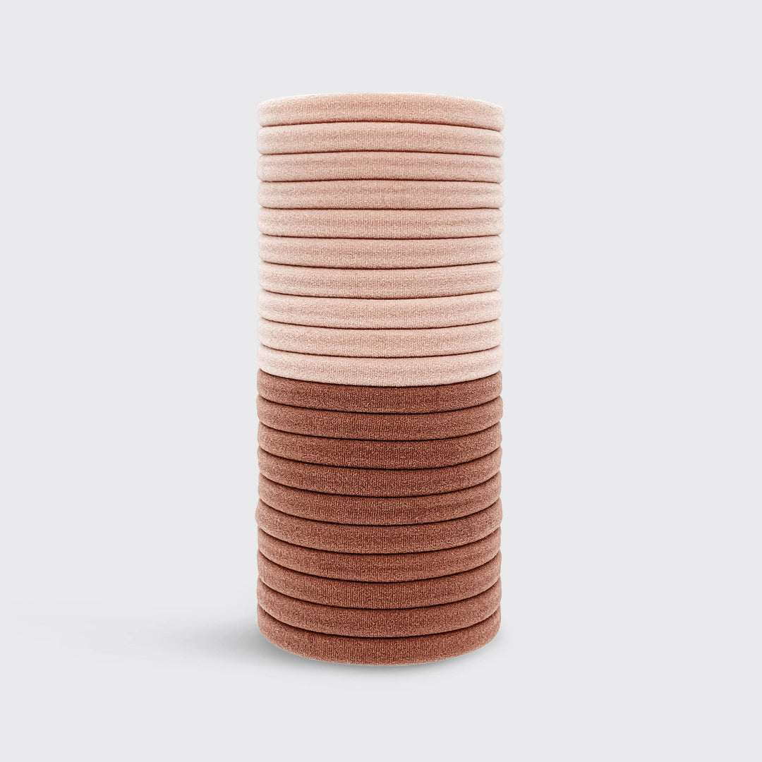 Nylon Hair Elastics 20 pc Blush