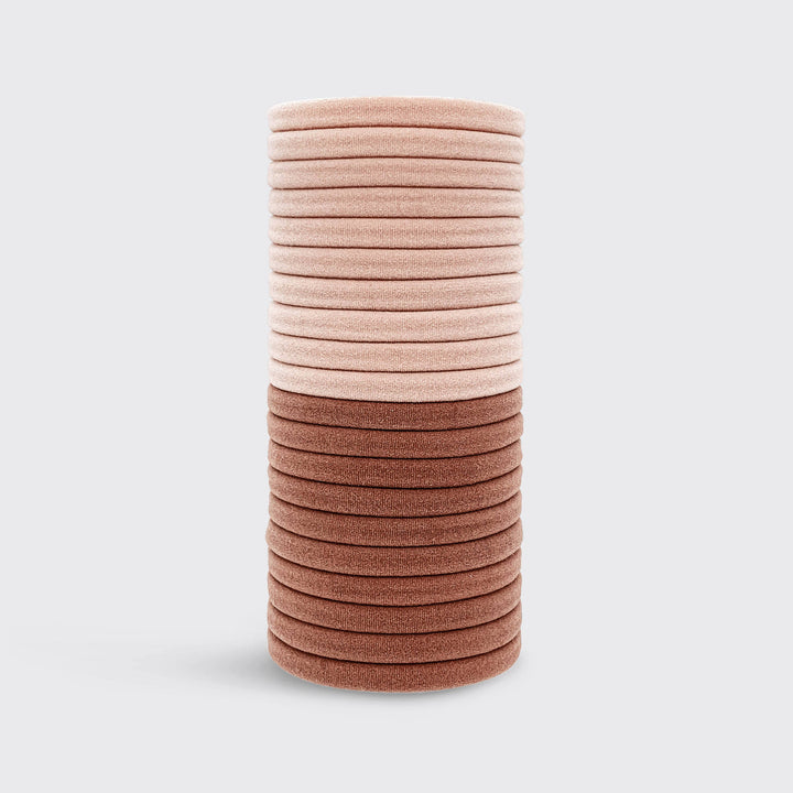 Nylon Hair Elastics 20 pc Blush