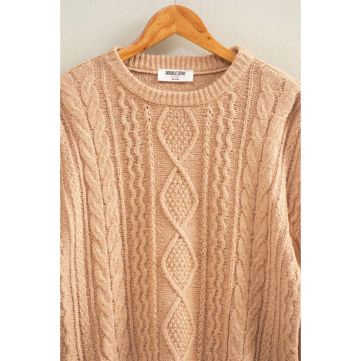 Cable Knit Balloon Sleeve Sweater