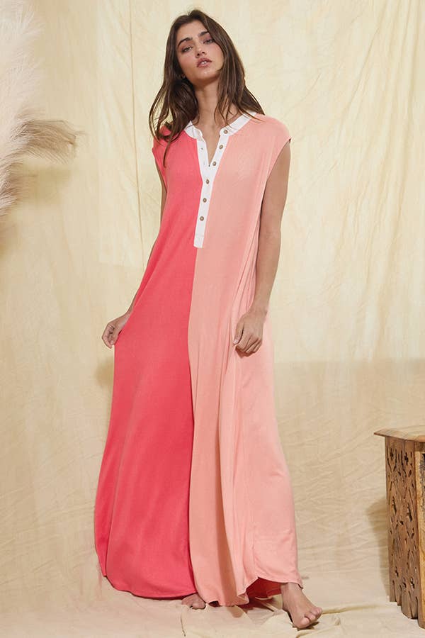 Color-Block Loose Fit Jumpsuit