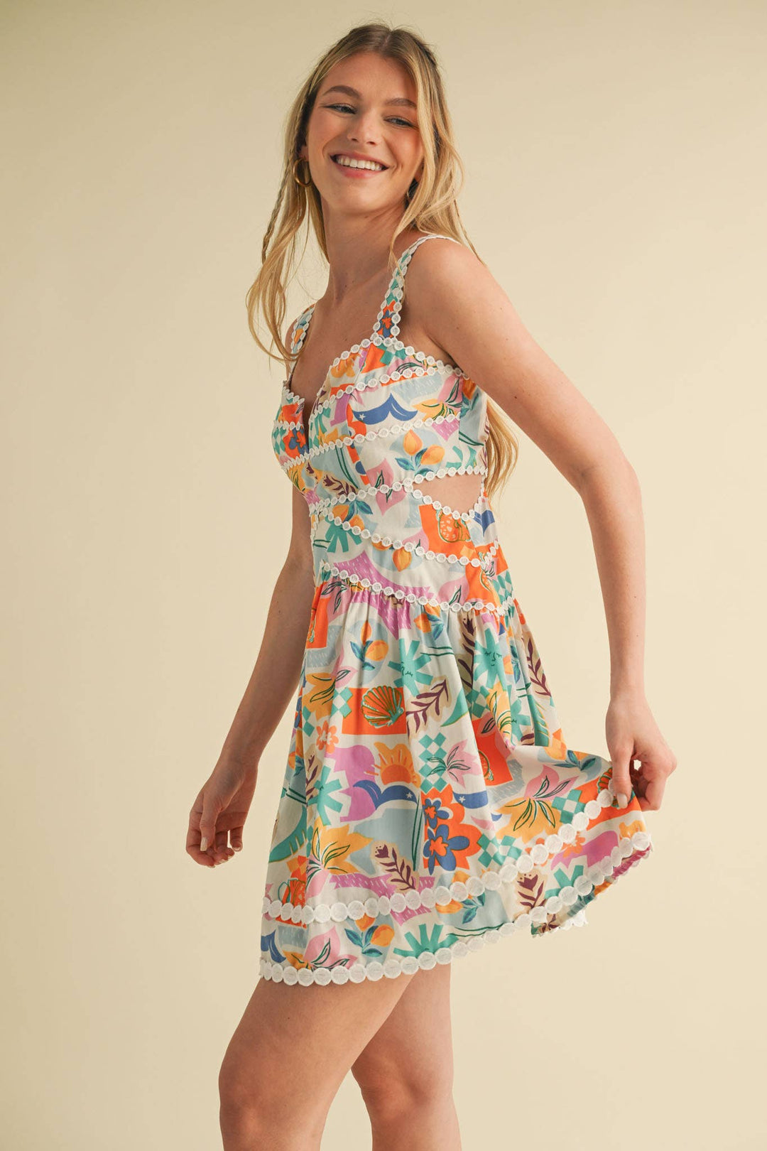 TROPICAL CUT OUT DRESS