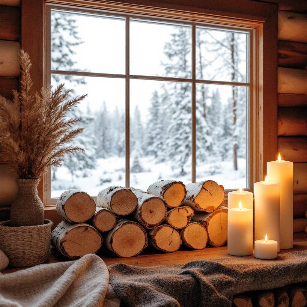 White Birch & Fireside Candle