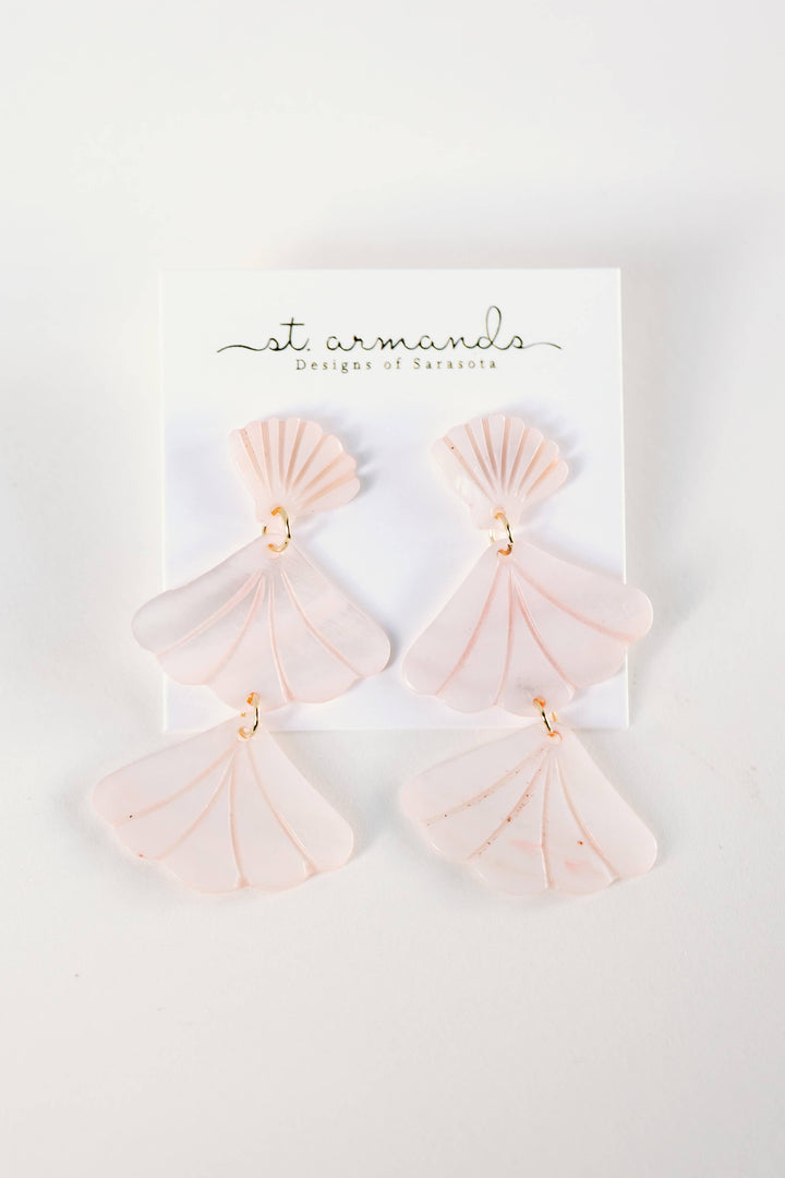 Pink Mermaid Shell Earrings