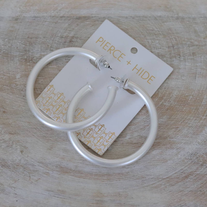 Large Silver Everyday Hoops