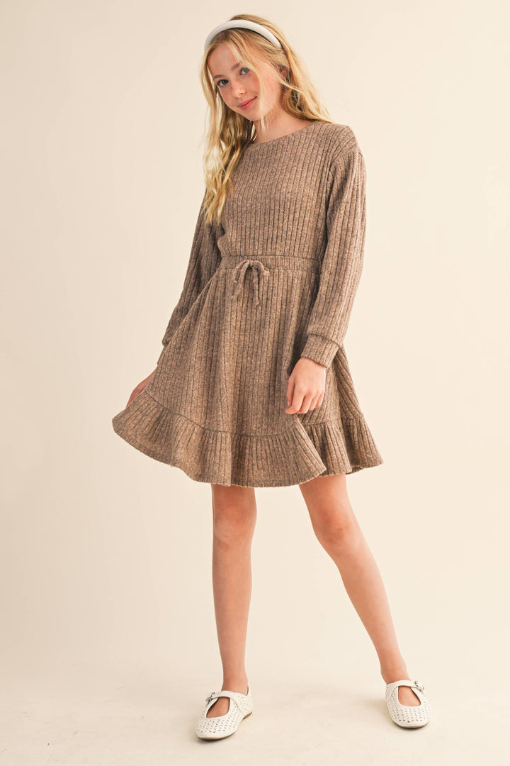 GIRLS HACCI LONG SLEEVE DRESS