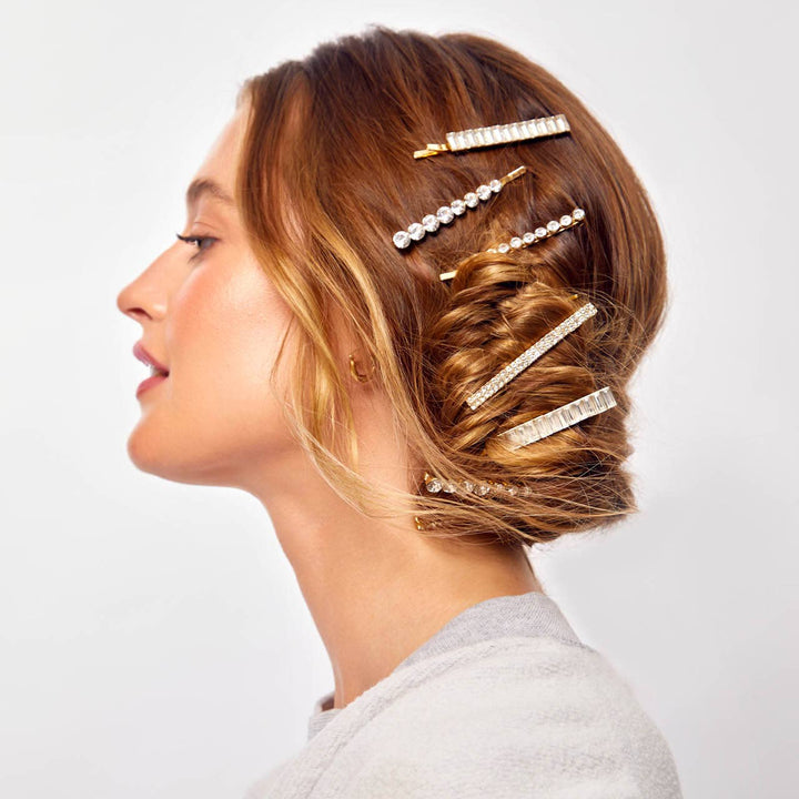 Rhinestone Bobby Pins 4pc Set